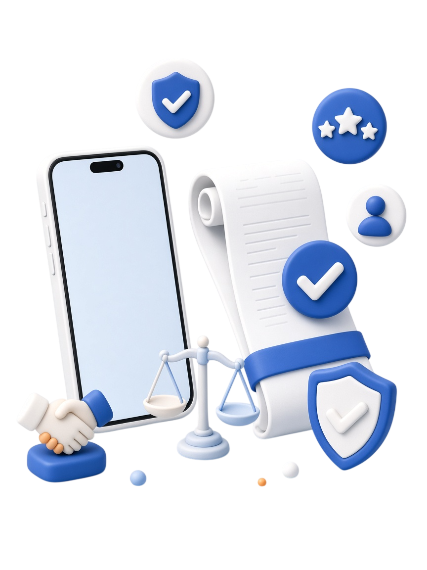 A digital agreement with verification and trust symbols